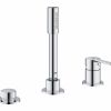 Grohe Lineare 3-hole Single Lever Bath Mixer Tap with Shower Handset - 19965001