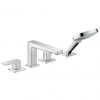 Hansgrohe Metropol 4 Hole Bath Mixer Tap with Shower Handset and Lever Handles - 32552000