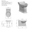 Perrin & Rowe Victorian Back to Wall Toilet - 2879
