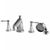 Perrin and Rowe Deco 4 Hole Deck Mounted Bath Shower Set