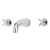 Perrin and Rowe Contemporary 3 Hole Wall Mounted Bath Filler - 3810CP