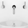 Perrin & Rowe Contemporary 3 Hole Wall Mounted Basin Set with Lever Handles - 3321CP