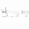 Perrin & Rowe Contemporary 3 Hole Wall Mounted Basin Set with Lever Handles - 3321CP