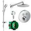 Hansgrohe Round Select Valve with Raindance 240 Overhead Shower and Select 120 Rail Set - 88101006