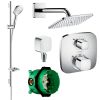Hansgrohe Ecostat E Soft Cube Valve with Raindance 240 Overhead Shower and Select 120 Rail Kit - 88101002