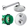 Hansgrohe Round Ecostat S Concealed Valve with Croma Select 180 Overhead Shower - 88101022