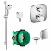 Hansgrohe Soft Cube Ecostat E Concealed Valve with Croma Select Rail Kit and Exafill Bath Filler - 88101028