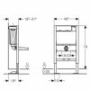 Geberit  Duofix WC Furniture Frame 0.79m with Remote Flush Button - 111206212