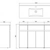 Britton D45 Four Door Vanity Unit with Two Drawers