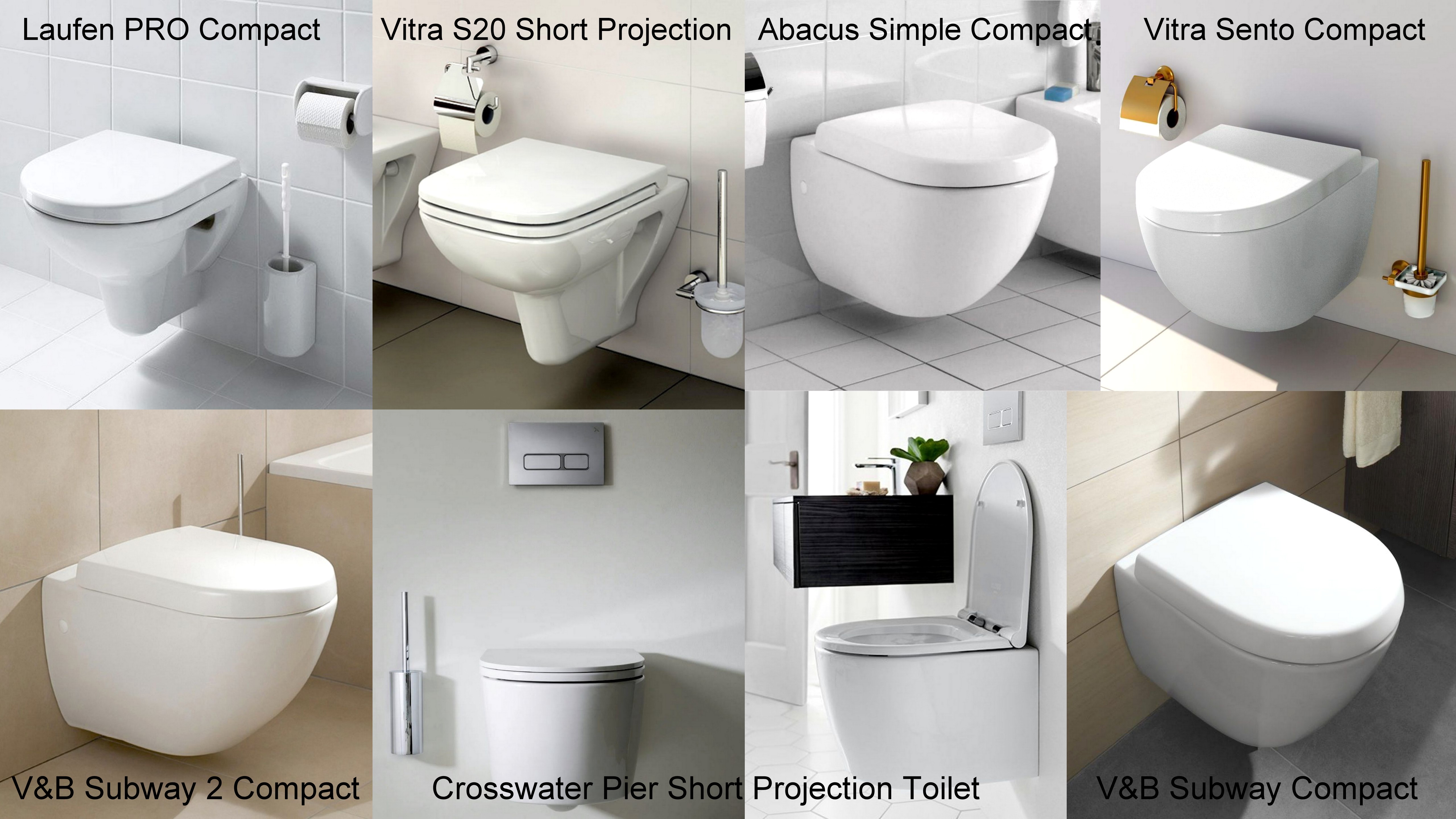 Small toilets, short projection toilets from ukbathrooms