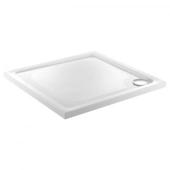 JT Fusion Low Profile Square Shower Tray White 800mm 800mm ASF80100