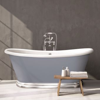 BC Designs Acrylic Boat Bath with Aluminium Plinth - BAS765