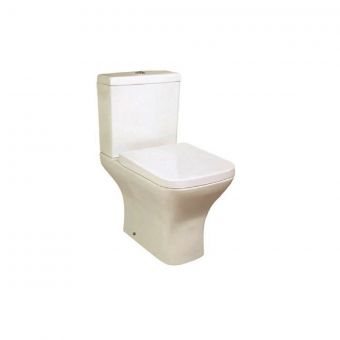 UK Bathrooms Essentials Bedern Open Back Close Coupled Toilet Suite - UKBESA0014