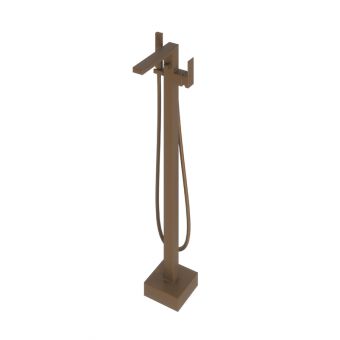 Abacus Plan Brushed Bronze Free Standing Bath Shower Mixer Tap - TBTS-268-3602