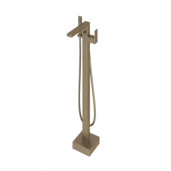 Abacus Plan Brushed Nickel Free Standing Bath Shower Mixer Tap - TBTS-267-3602