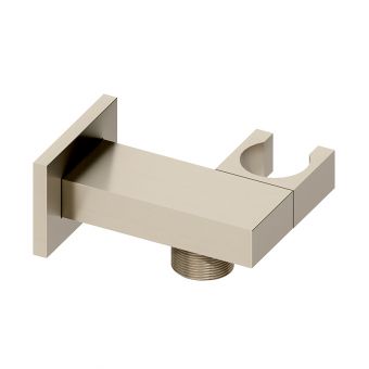 Abacus Emotion Brushed Nickel Square Wall Outlet and Holder - TBTS-417-5804