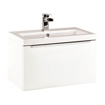 UK Bathrooms Essentials Kearsley 600mm Gloss White Vanity Unit with Washbasin - UKBESSF0007