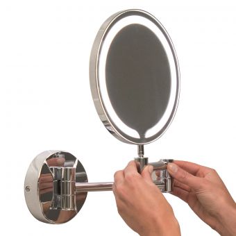 UK Bathrooms Essentials Cypress Round LED Make-Up Mirror - UKBESSM0001