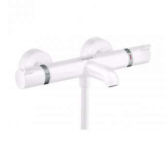 hansgrohe Ecostat Comfort Thermostatic Bath Mixer Tap for exposed installation in Matt White - 13114700
