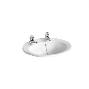 Armitage Shanks Sandringham 21 500mm Semi-Countertop Basin with two tapholes - E8961