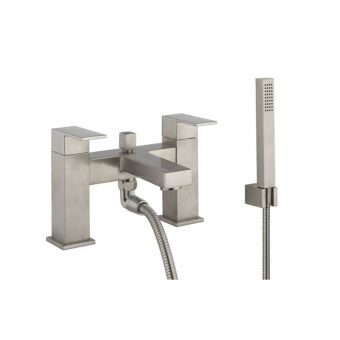 Crosswater Verge Bath Shower Mixer in Brushed Stainless Steel Effect