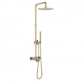 Crosswater UNION MIXAGE Multifunctional Thermostatic Shower Valve in Union Brass & Brushed Black Chrome