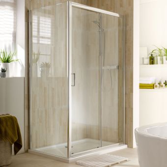UK Bathrooms Essentials Single Sliding Shower Door
