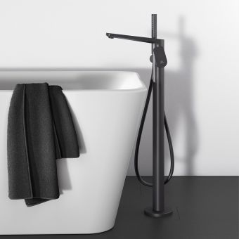 Ideal Standard Tonic II Single-Lever Freestanding Bath Shower Mixer in Silk Black - A6347XG