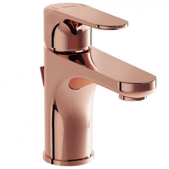 VitrA Root Round Compact Basin Mixer with Pop-Up Waste in Copper - A4272226