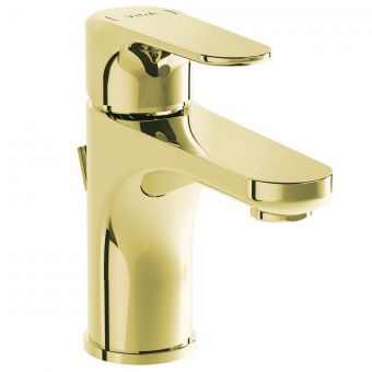 VitrA Root Round Compact Basin Mixer with Pop-Up Waste in Gold - A4272223