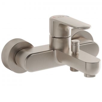 VitrA Root Round Bath Shower Mixer in Brushed Nickel - A4272534