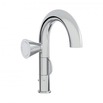 VitrA Liquid Left-Hand Basin Mixer With Pop-Up Waste in Chrome