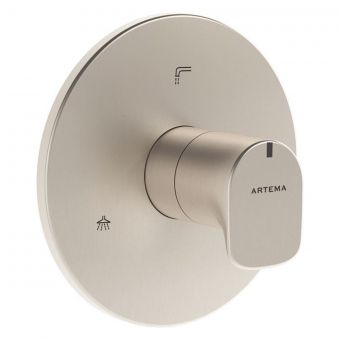 VitrA Root Round Built-In Three-Way Diverter in Brushed Nickel - A4269634