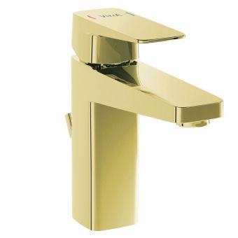 VitrA Root Square Basin Mixer with Pop-Up Waste in Gold - A4273423