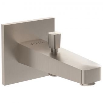 VitrA Root Square Spout with Hand Shower Outlet in Brushed Nickel - A4274034