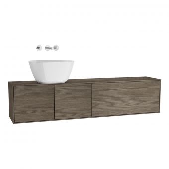 VitrA Voyage 1600mm Basin Unit for Bowls in Matt Taupe & Planked Sand