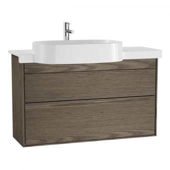 VitrA Voyage 1000mm Basin Unit with Vanity Basin in Taupe & Planked Sand