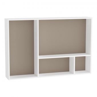 VitrA Voyage 4-Section Wall Box in Matte White & Taupe