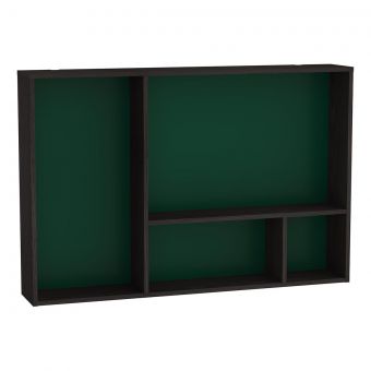 VitrA Voyage 4-Section Wall Box in Flamed Grey & Forest Green