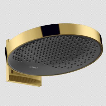 Hansgrohe Rainfinity Overhead shower 360 1jet with Wall Connector - Polished Gold