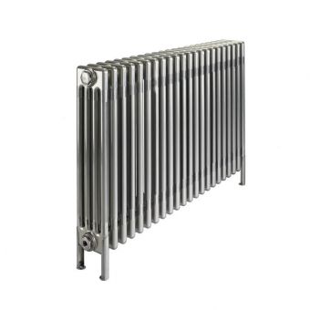 Bisque Classic 4 Column Radiator with Legs - 762 x 575mm Lacquered Bare Metal