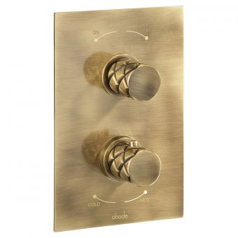 Abode Kite Concealed Thermostatic Shower Valve with 2 Exits in Antique Brass
