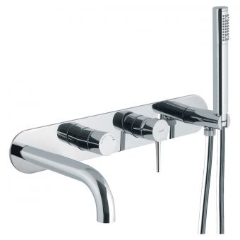 Abode Chao Wall Mounted Bath Shower Mixer with Shower Handset in Chrome