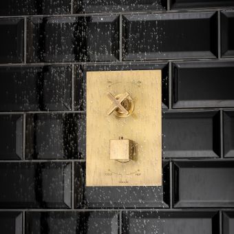 Abode Serenitie Concealed Thermostatic Shower Valve with diverter in Antique Brass