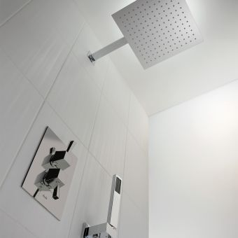 Abode 8mm Square Showerhead 300mm x 300mm in Chrome