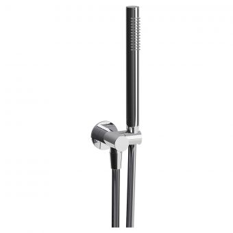 Abode Harmonie Circular Combined Wall Outlet, Handshower & Bracket in Chrome
