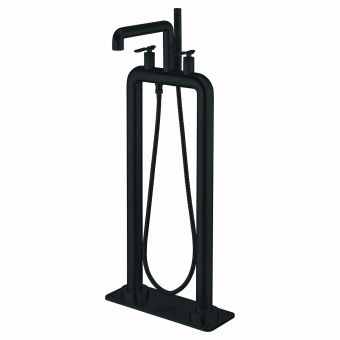 Crosswater UNION Free Standing Bath Filler and Shower Kit with Levers in Matt Black