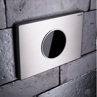 Geberit Sigma10 Mains Operated Touchless Flush Plate - Brushed Stainless Steel
