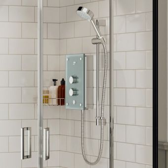 Mira Azora Frosted Glass Electric Shower - 9.8kw