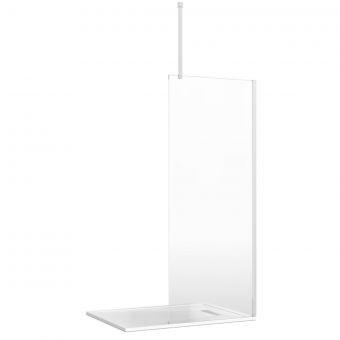 Crosswater Gallery 8 Recess Shower Enclosure with Ceiling Support in Polished Stainless Steel